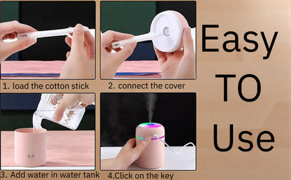 Humidifiers For Room, Bedroom, Office, Car, 300 ML